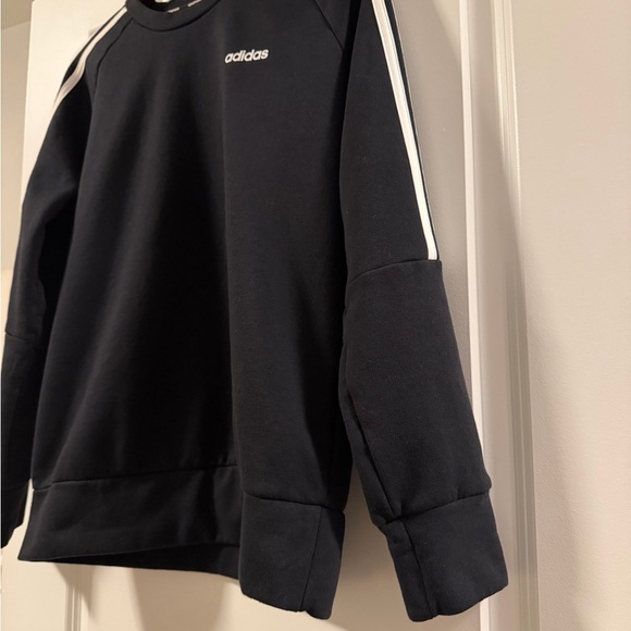 Adidas Men's Black Crewneck thick Sweater NOT FOR SALE - Picture 2 of 5